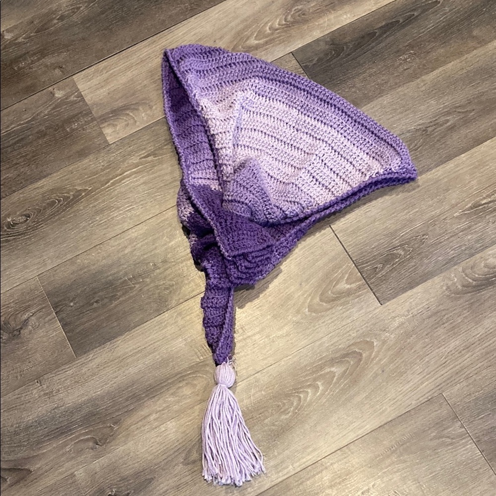 Homemade Purple Ombré Unique Knit Scarf - Picture 2 of 5